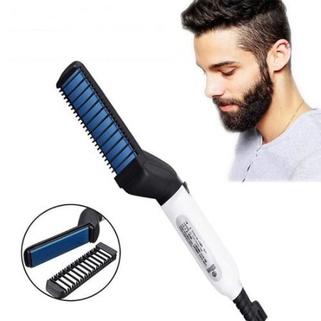 360 degrees rotation electric Ionic Hair Straightener Brush Comb for men